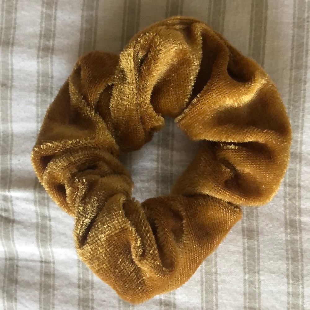 mustard scrunchie
